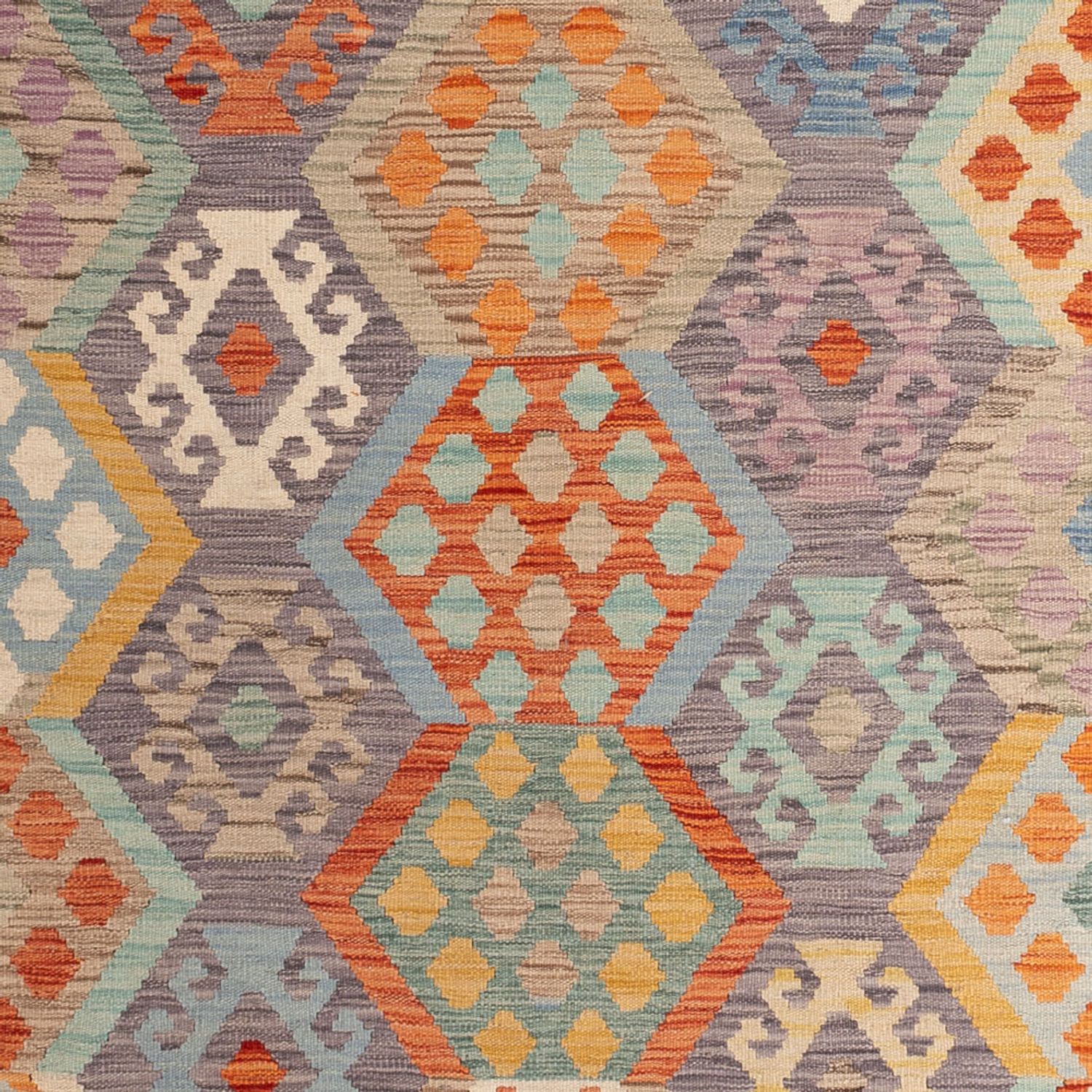 Kelim Rug - Splash - 294 x 252 cm - multicolored