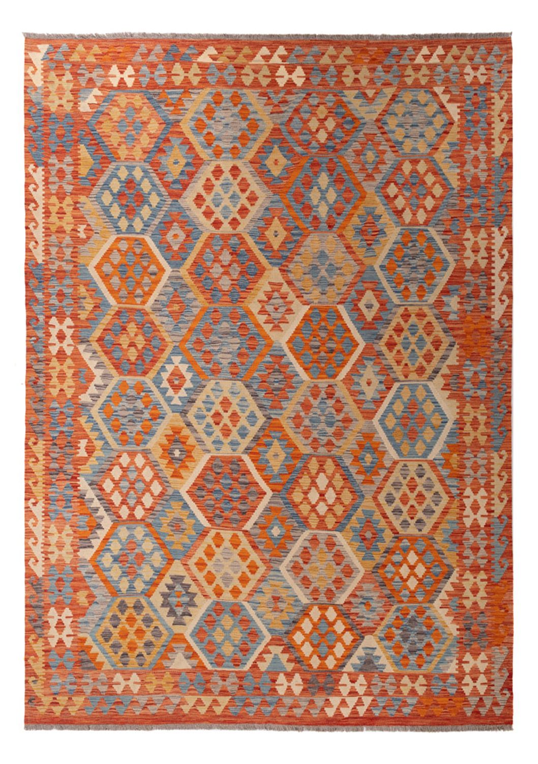 Kelim Rug - Splash - 292 x 203 cm - multicolored