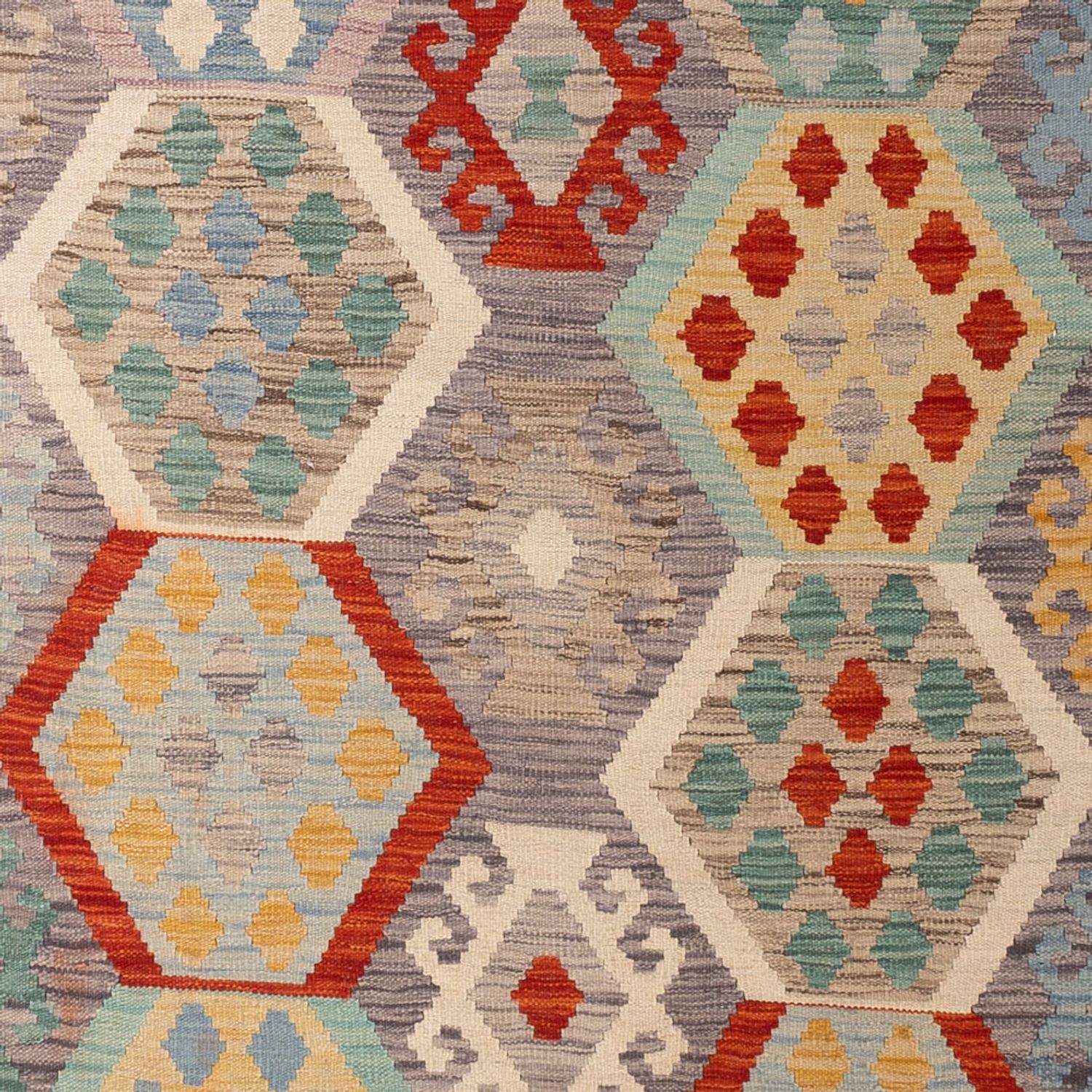 Kelim Rug - Splash - 301 x 209 cm - multicolored