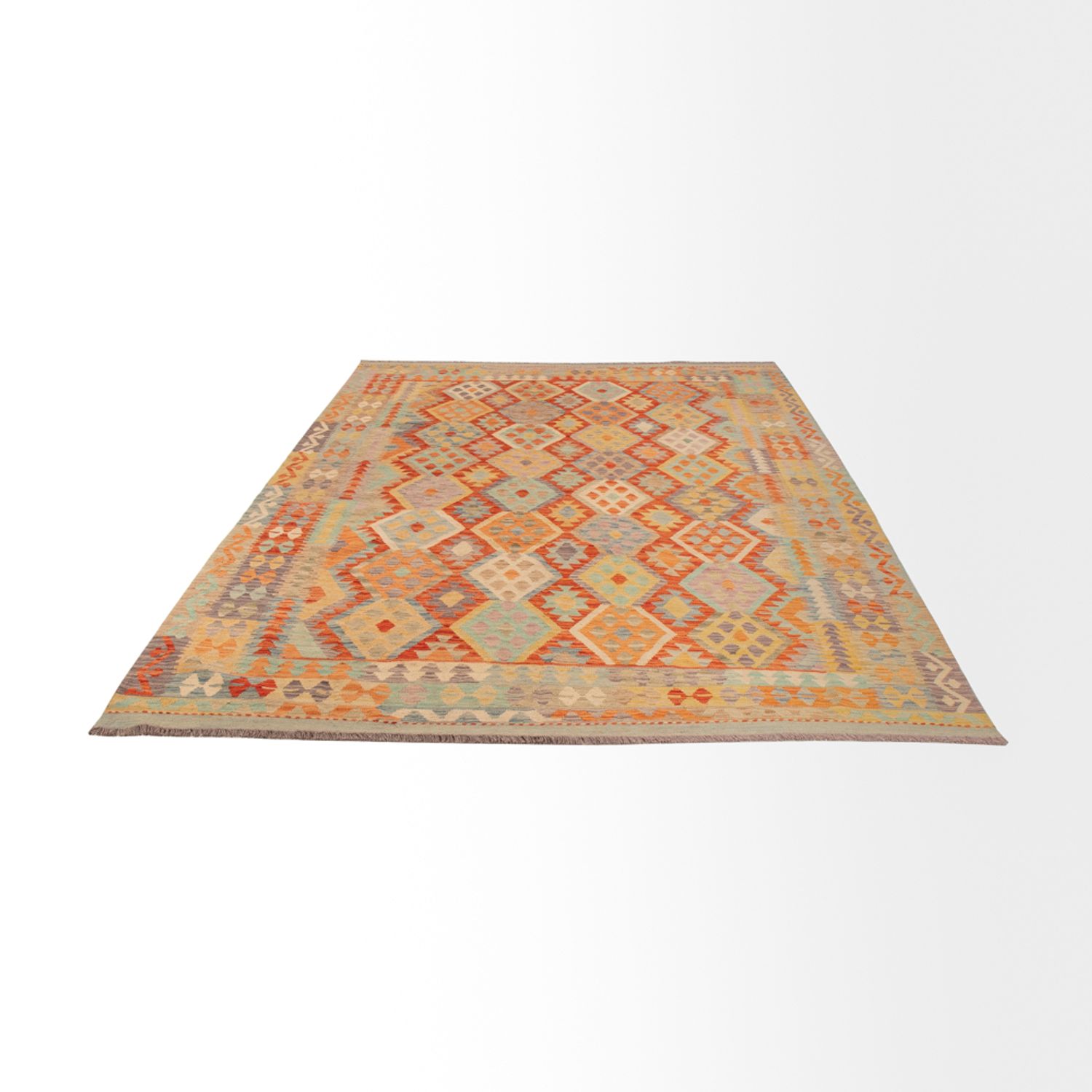 Kelim Rug - Splash - 299 x 209 cm - multicolored