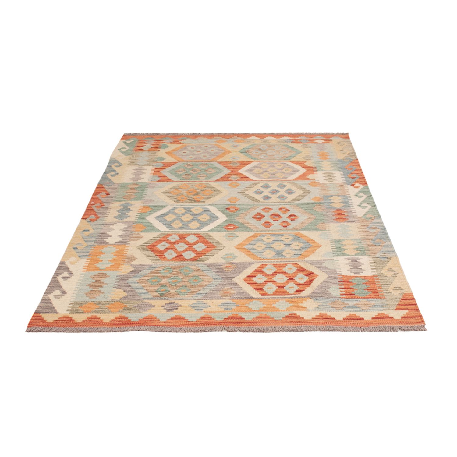 Kelim Rug - Splash - 187 x 119 cm - multicolored