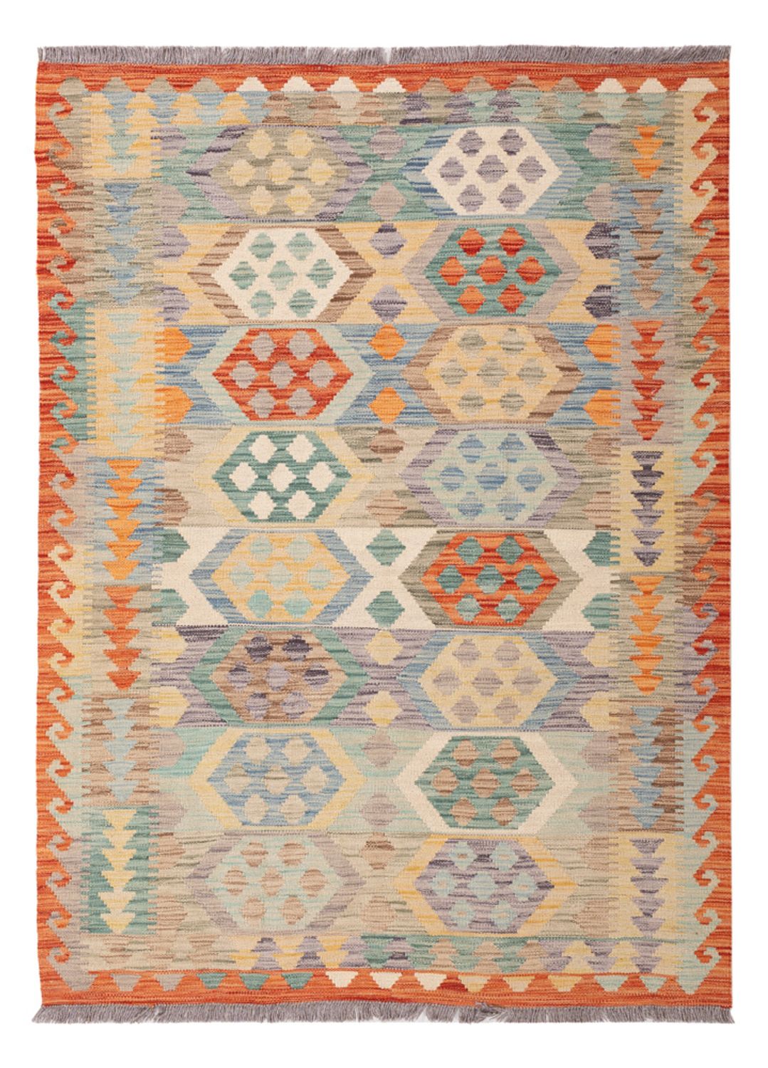 Kelimteppe - Splash - 179 x 126 cm - flerfarget