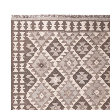 Tapete Kelim - Splash - 293 x 198 cm - cinzento claro