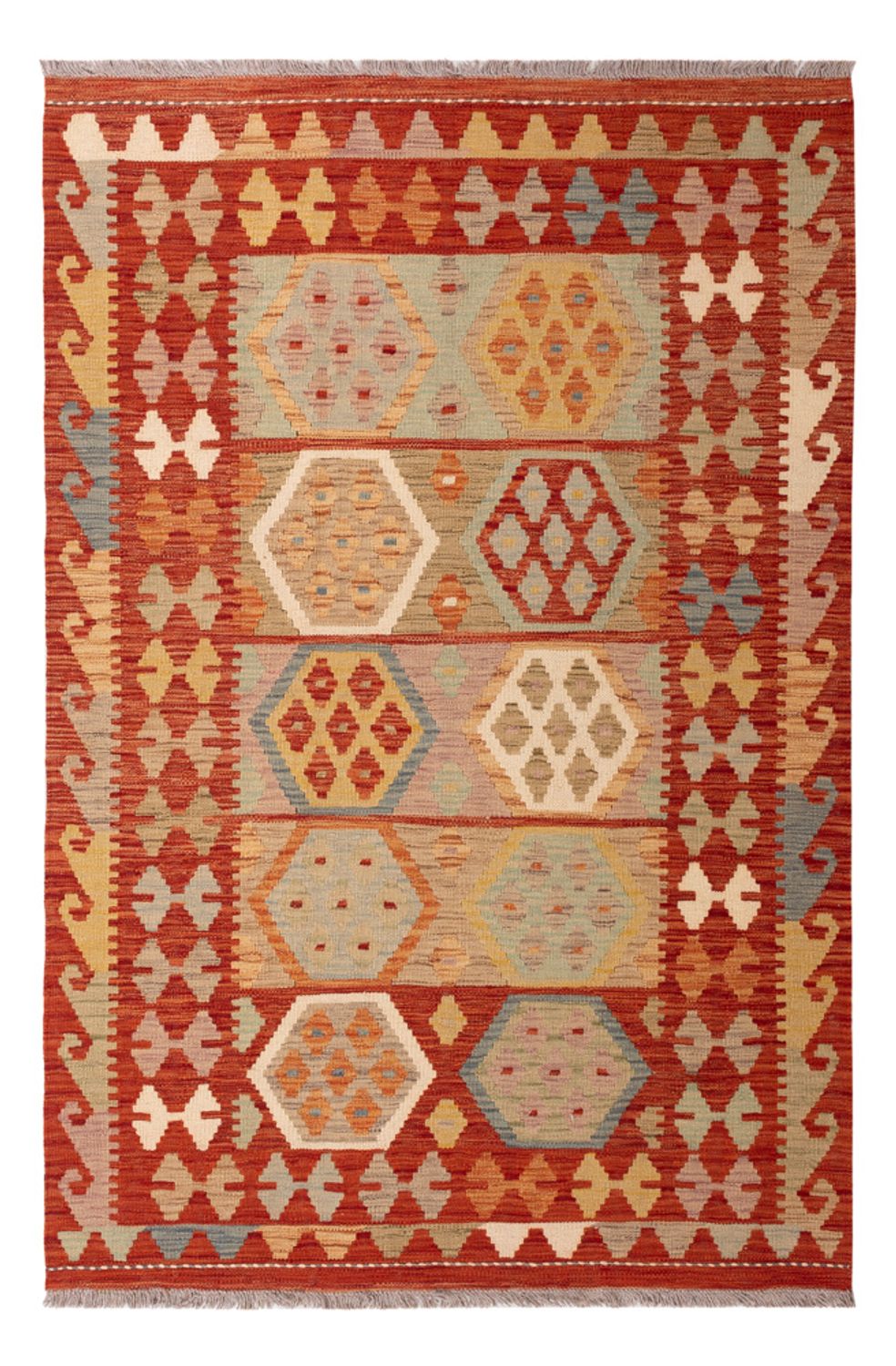 Kelimteppe - Splash - 185 x 122 cm - flerfarget