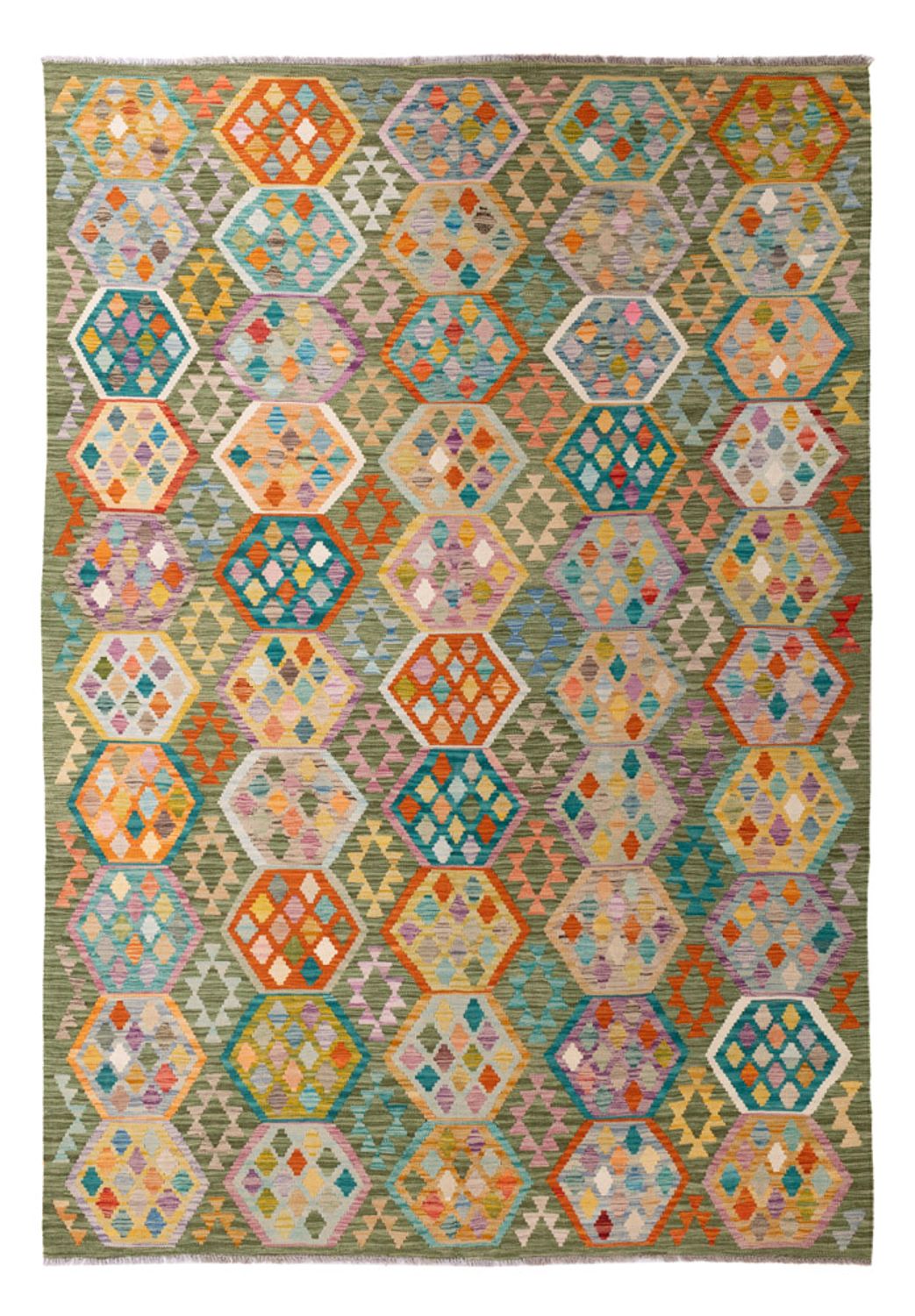 Kelimteppe - Splash - 299 x 200 cm - flerfarget