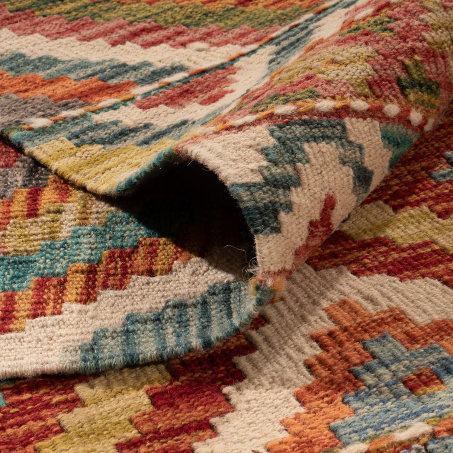 Kelim Rug - Splash - 304 x 209 cm - multicolored