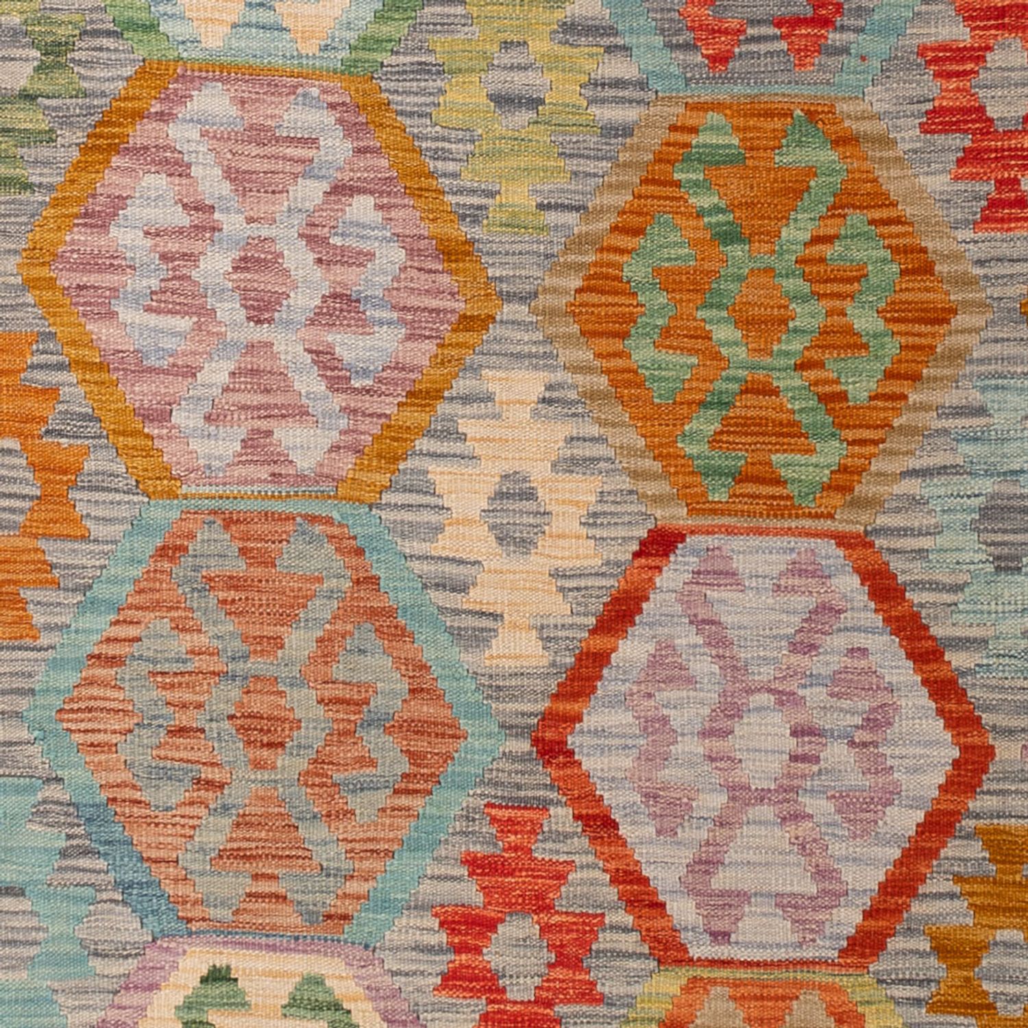 Kelimteppe - Splash - 294 x 202 cm - flerfarget