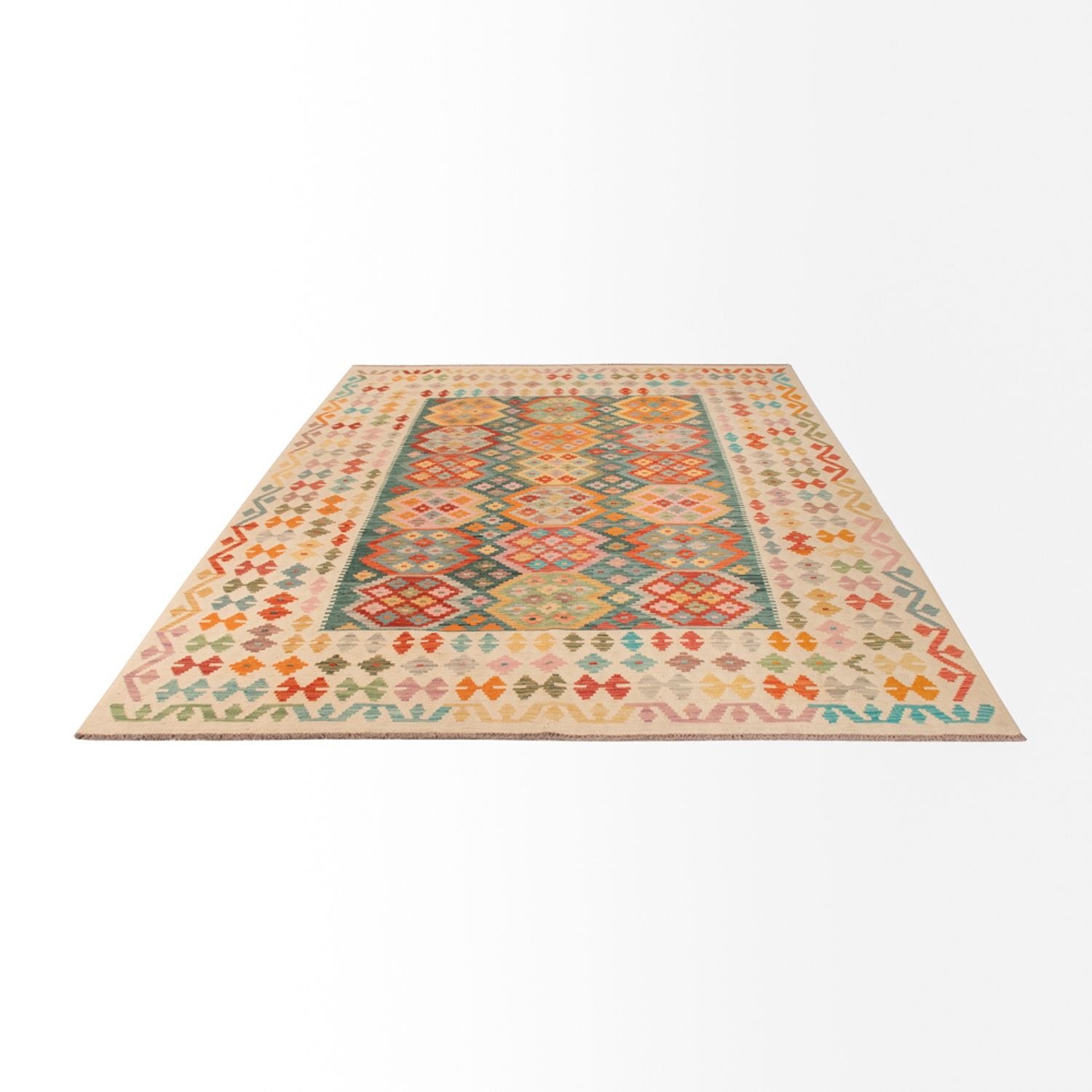 Kelim Rug - Splash - 294 x 206 cm - multicolored