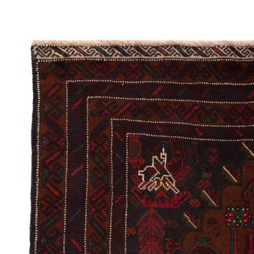 Balutsj-teppe - 195 x 120 cm - mørk rød