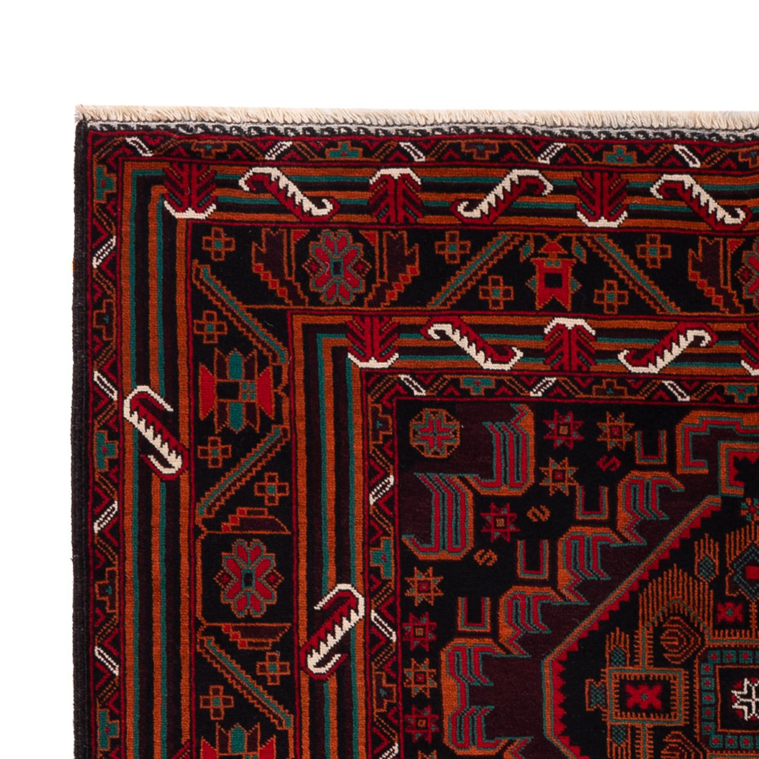 Belutsch Rug - 206 x 117 cm - dark red