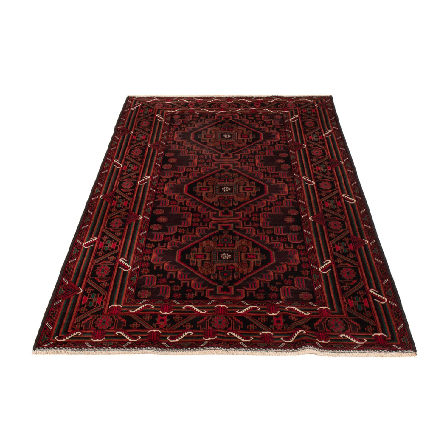 Belutsch Rug - 206 x 117 cm - dark red