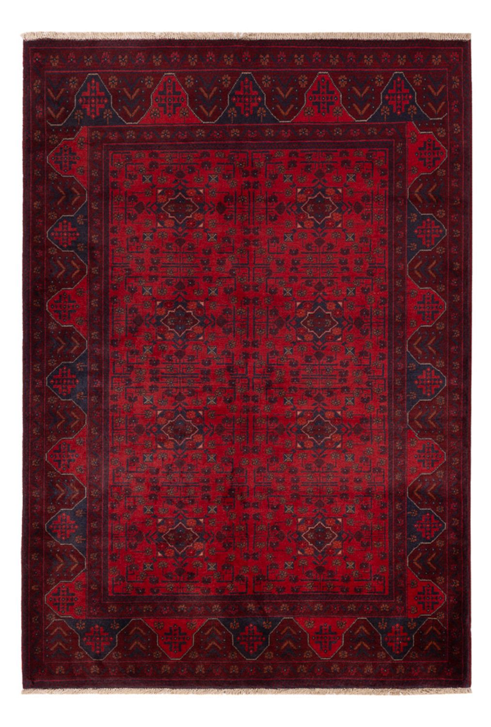 Afghan Rug - Kunduz - 194 x 125 cm - red