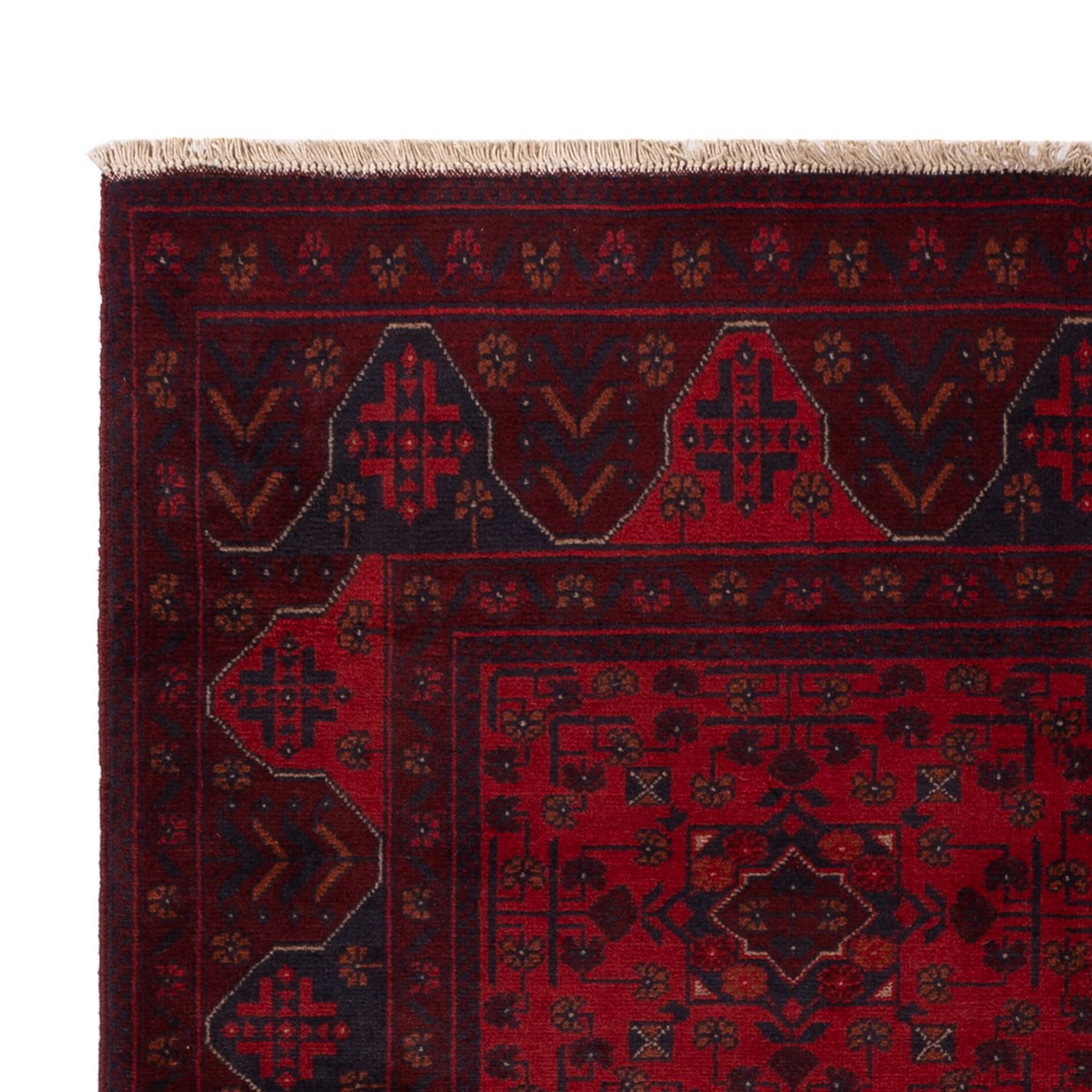 Afghan Rug - Kunduz - 194 x 125 cm - red
