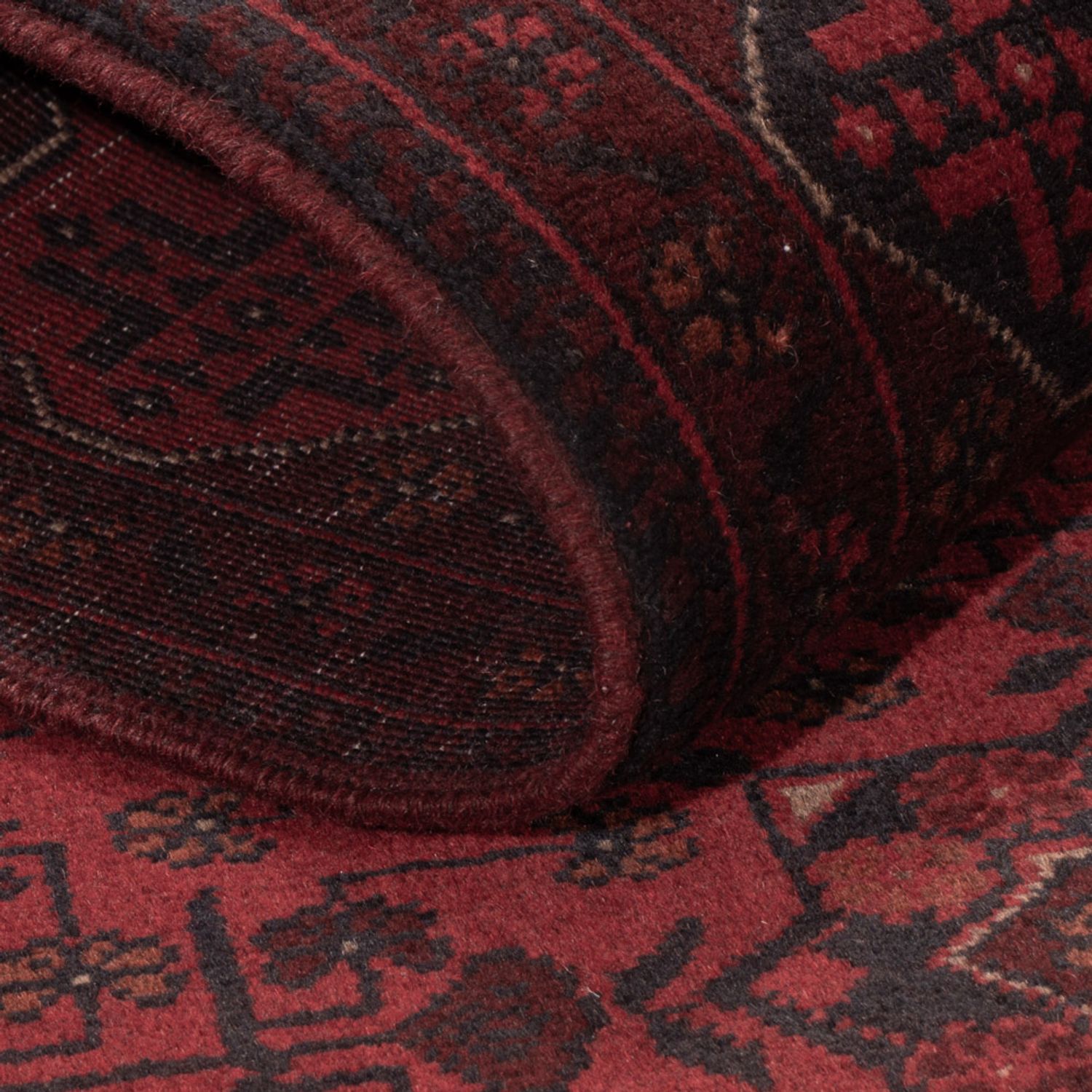 Afghan Rug - Kunduz - 194 x 125 cm - red