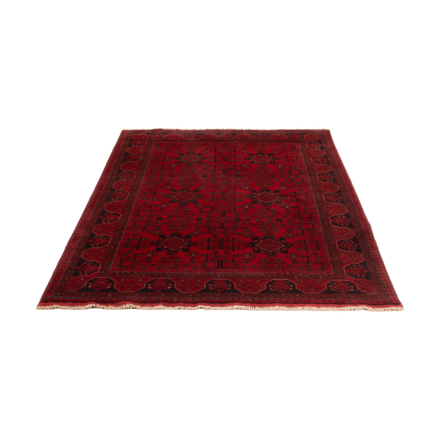 Afghan Rug - Kunduz - 199 x 124 cm - dark red