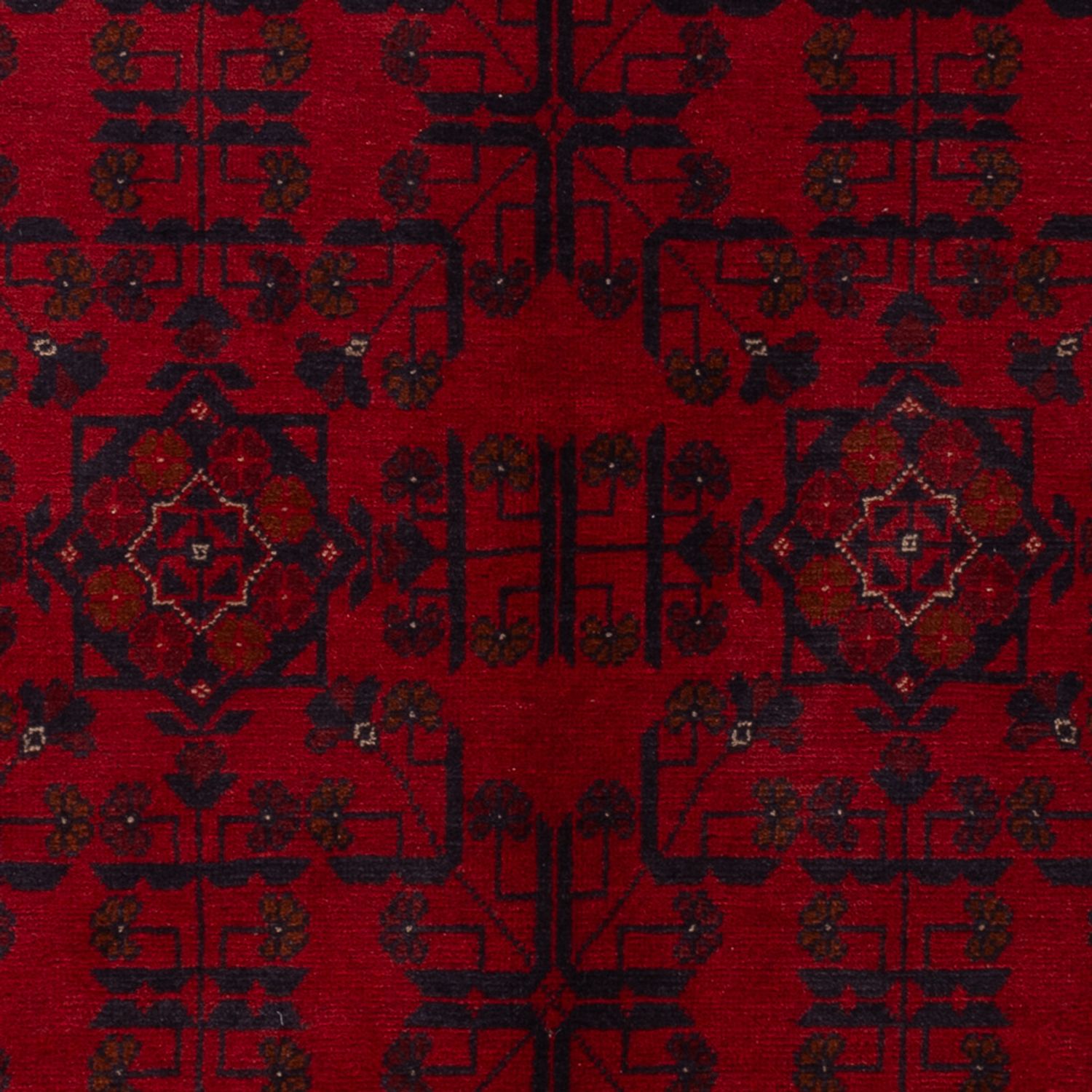 Afghan Rug - Kunduz - 201 x 126 cm - dark red
