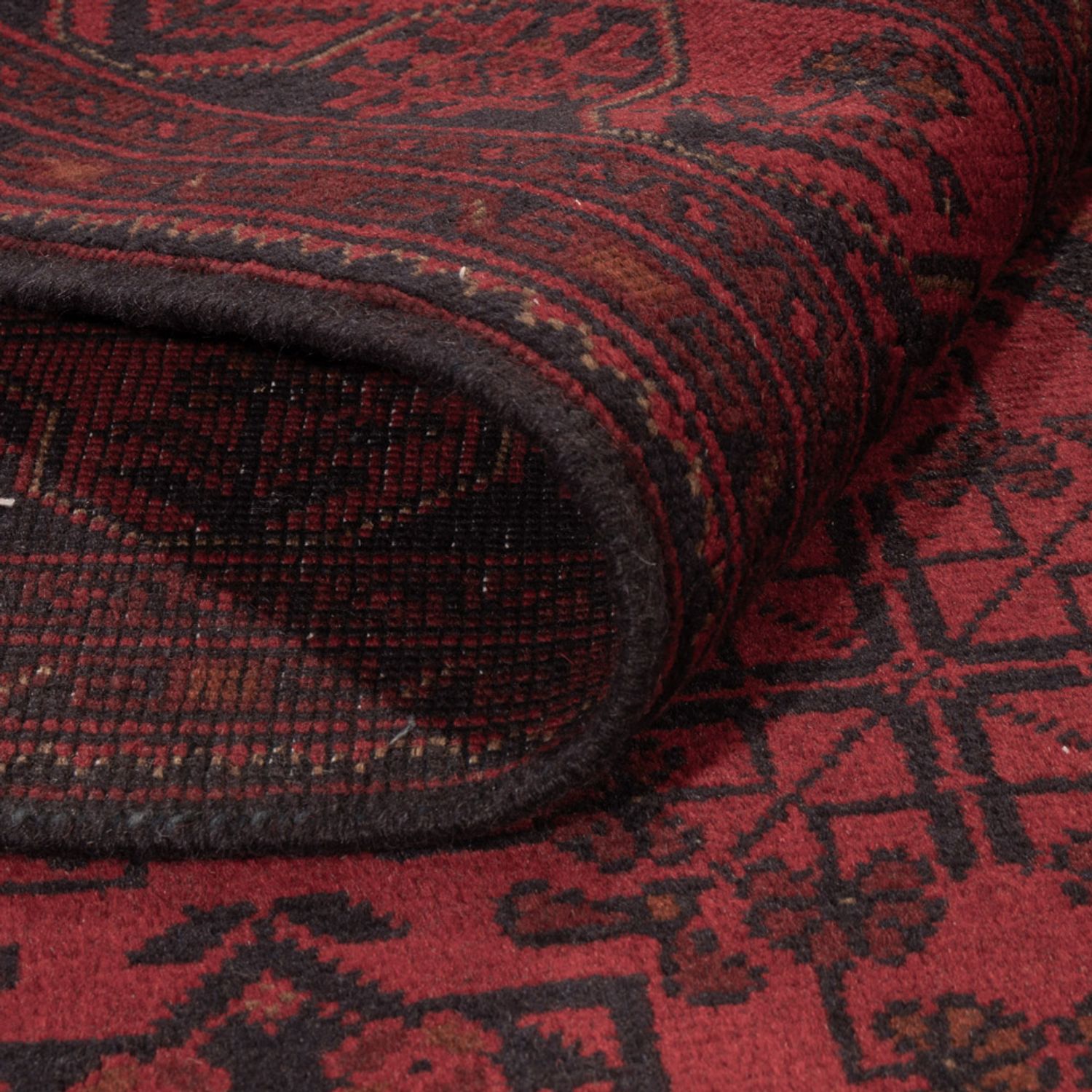Afghan Rug - Kunduz - 195 x 123 cm - dark red