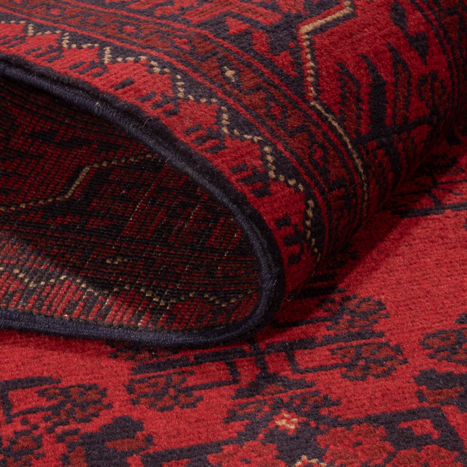 Afghan Rug - Kunduz - 193 x 124 cm - dark red
