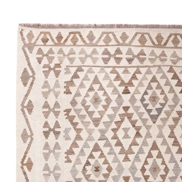 Tapete Kelim - Splash - 289 x 201 cm - cinzento claro