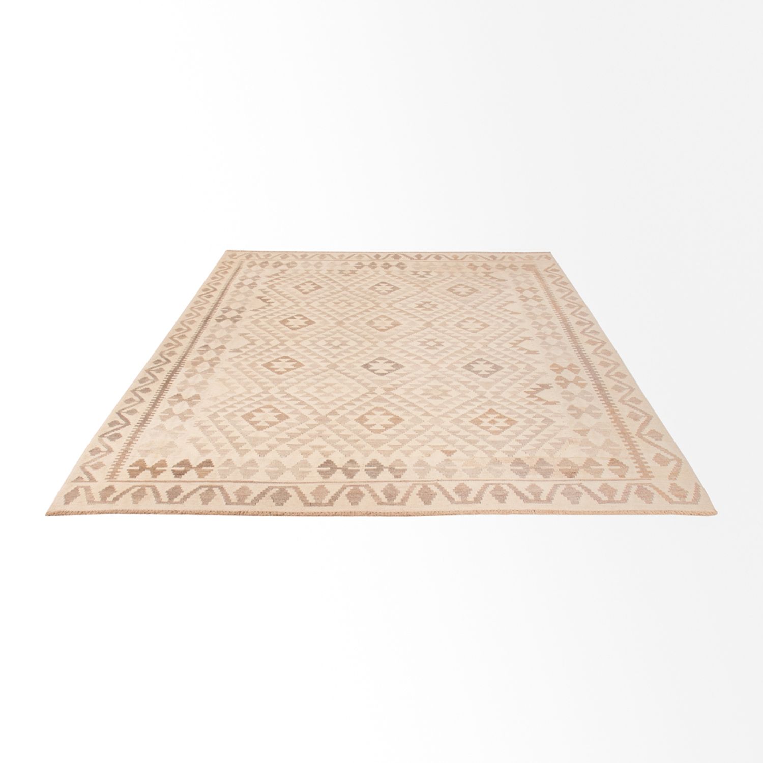 Kelim Rug - Splash - 286 x 202 cm - light grey