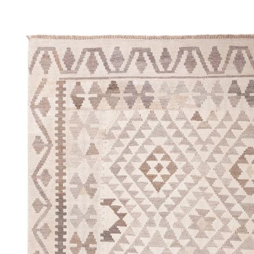 Tapete Kelim - Splash - 286 x 202 cm - cinzento claro