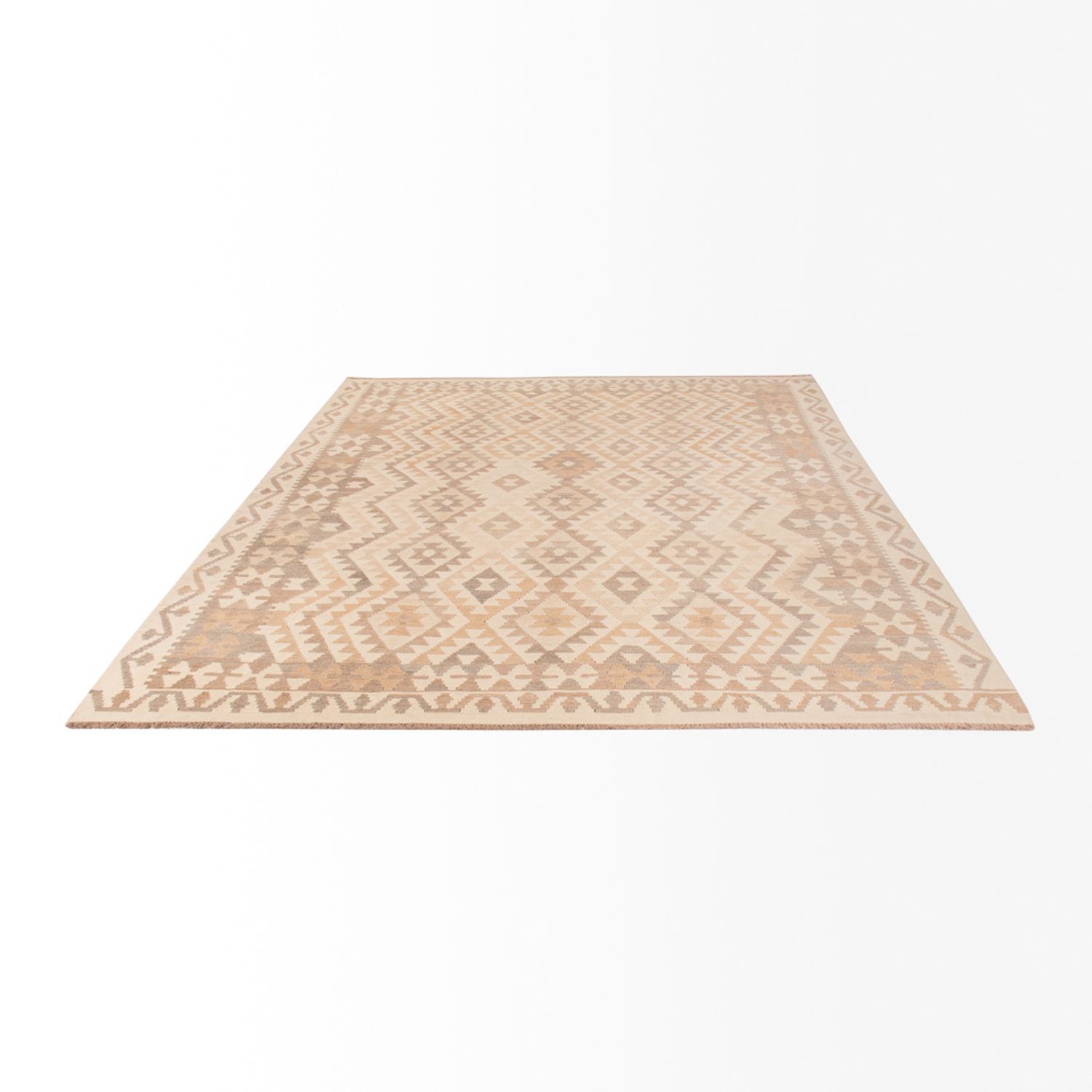 Kelim Rug - Splash - 291 x 207 cm - light grey