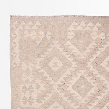 Tapete Kelim - Splash - 280 x 198 cm - cinzento claro