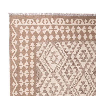 Tapete Kelim - Splash - 301 x 206 cm - cinzento claro