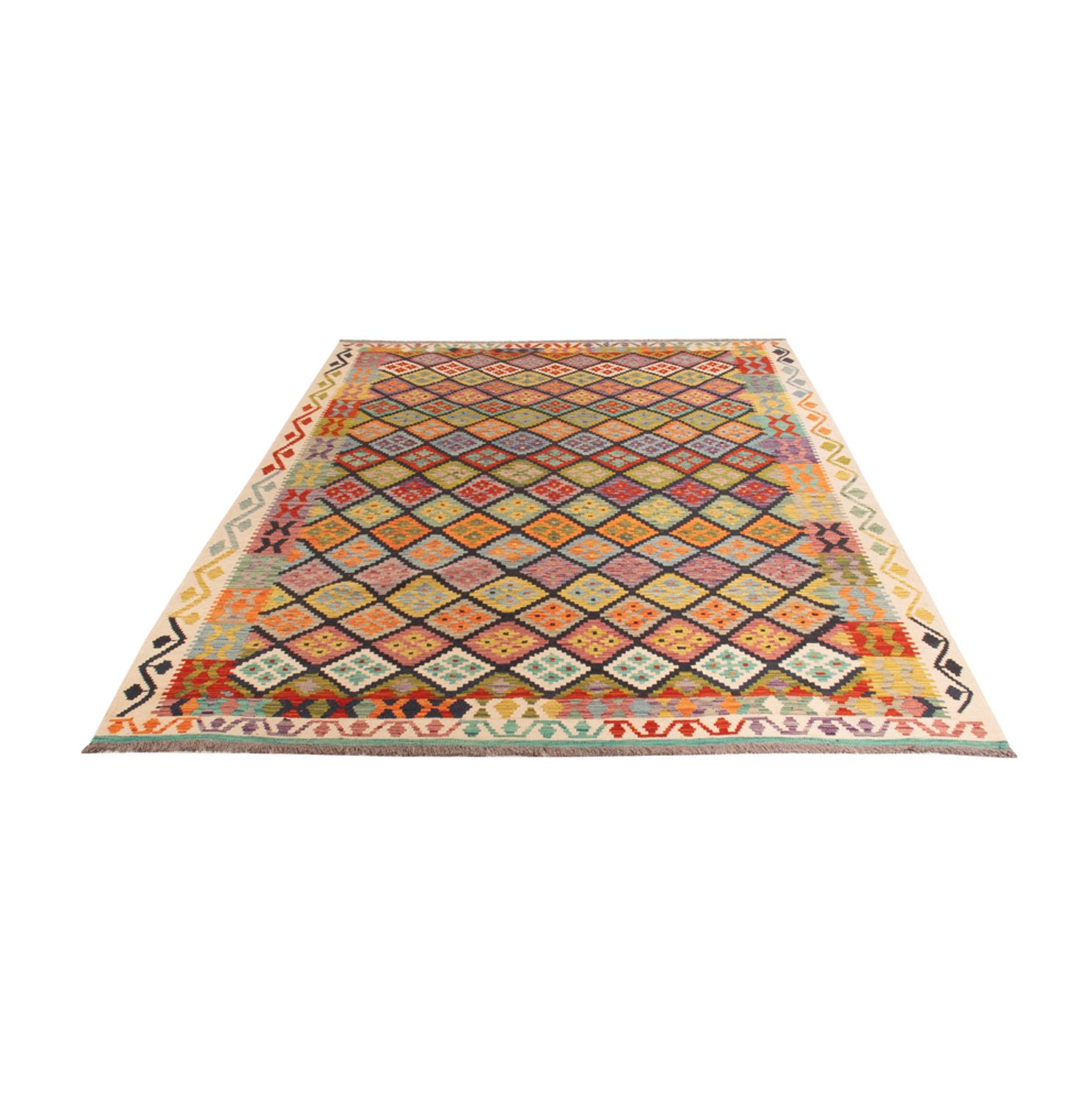 Kelim Rug - Splash - 298 x 206 cm - multicolored