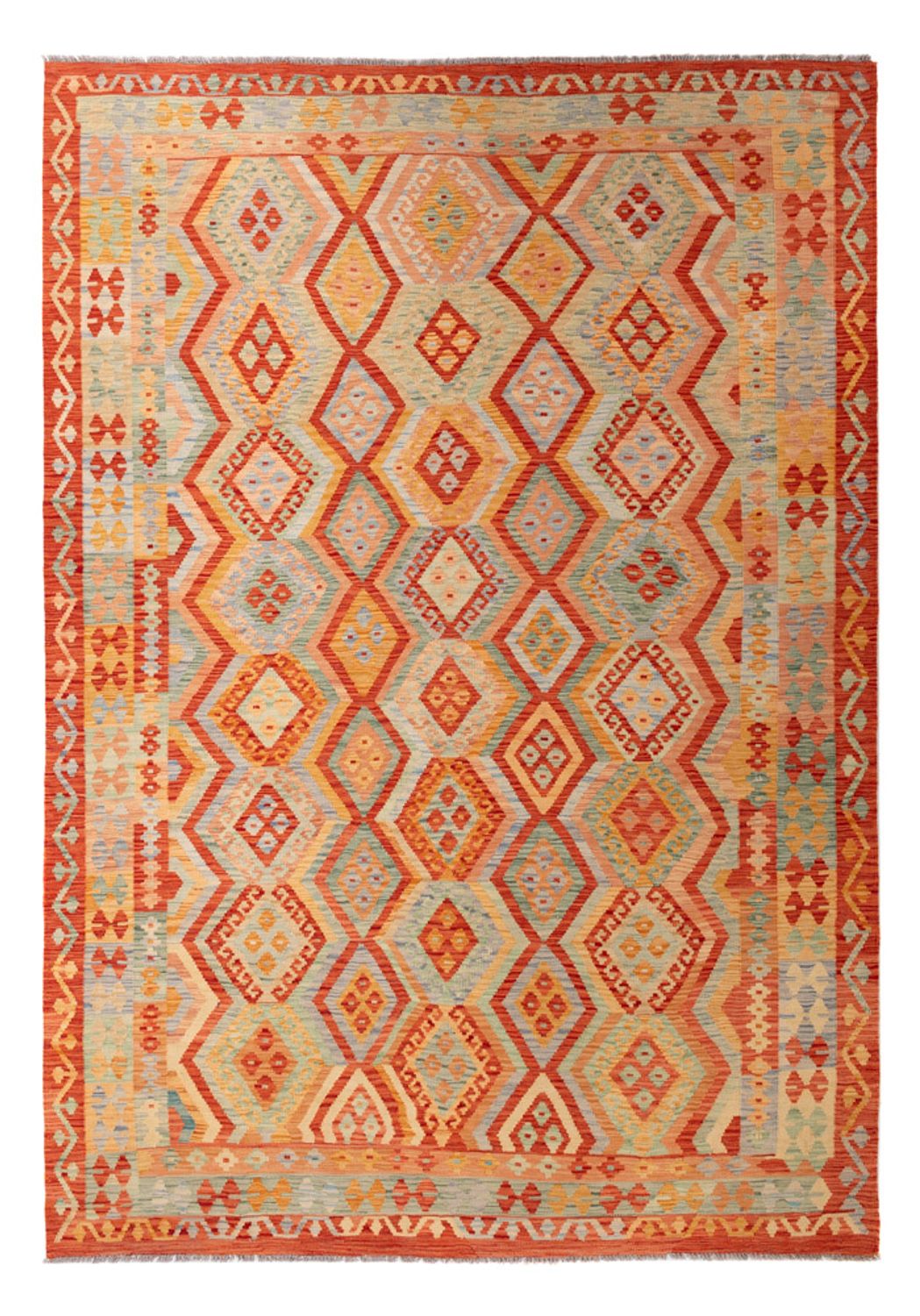 Kelim Rug - Splash - 299 x 206 cm - multicolored