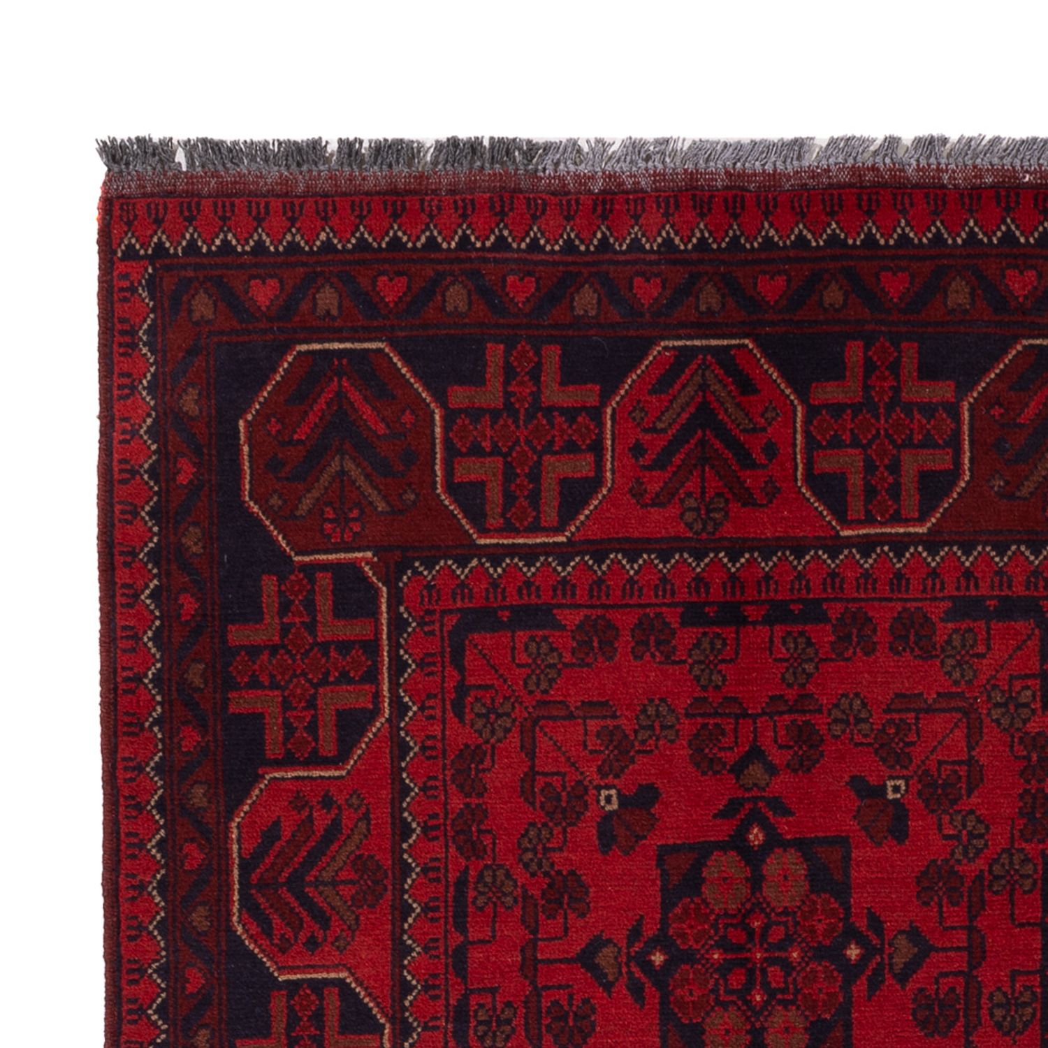 Afghan Rug - Kunduz - 195 x 128 cm - dark red