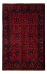 Afghansk matta - Kunduz - 193 x 127 cm - mörkröd