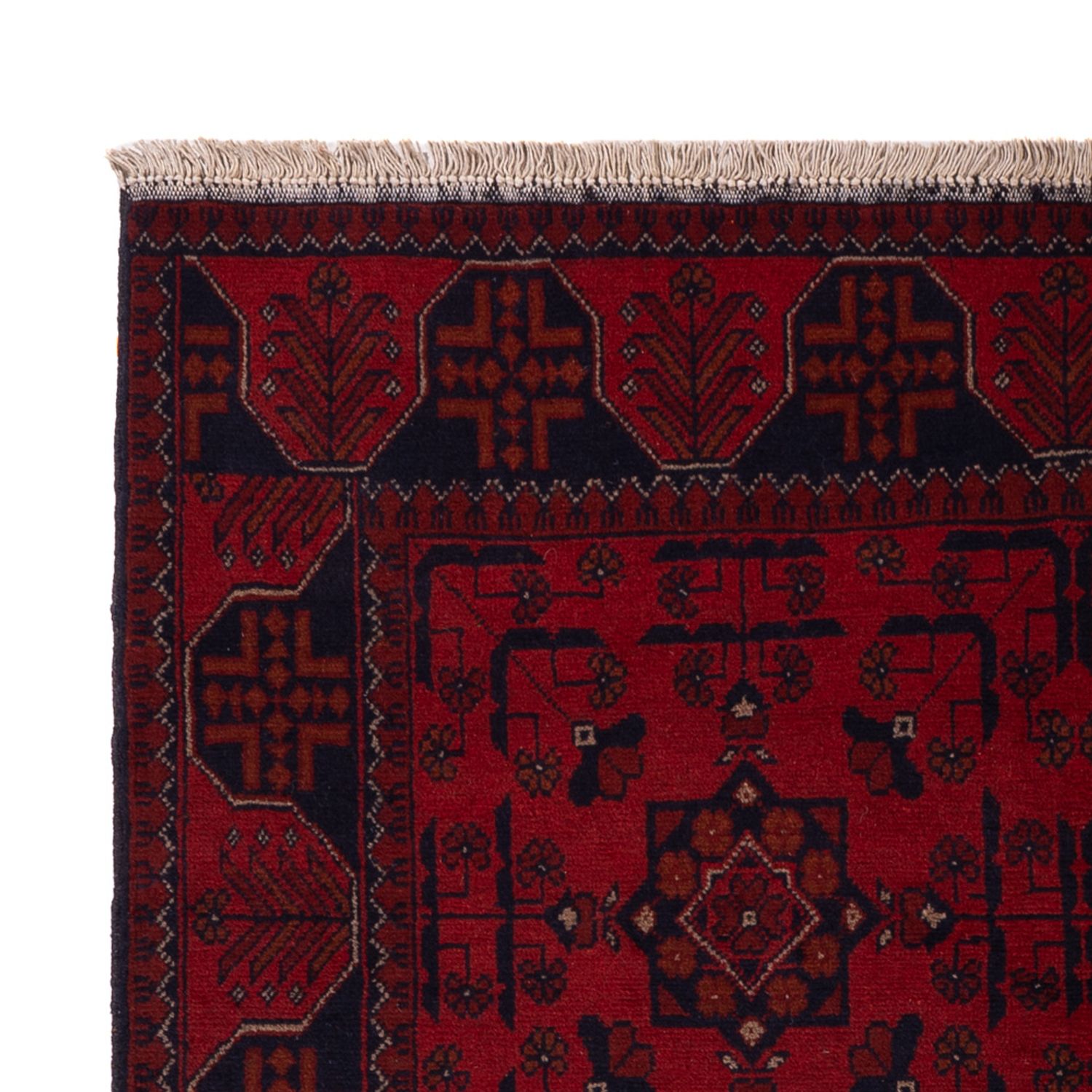 Afghanske tepper - Kunduz - 192 x 127 cm - mørk rød