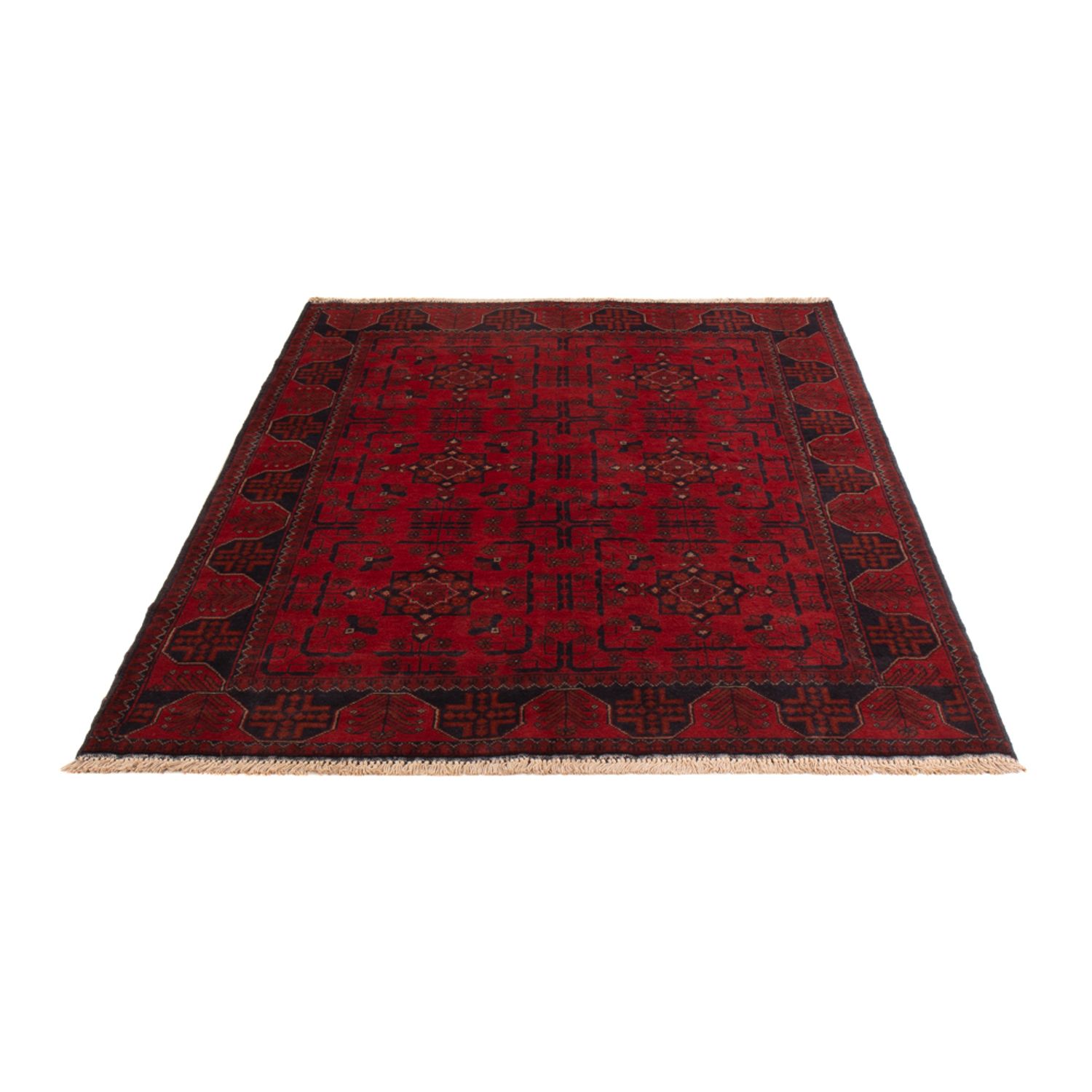 Afghanske tepper - Kunduz - 192 x 127 cm - mørk rød