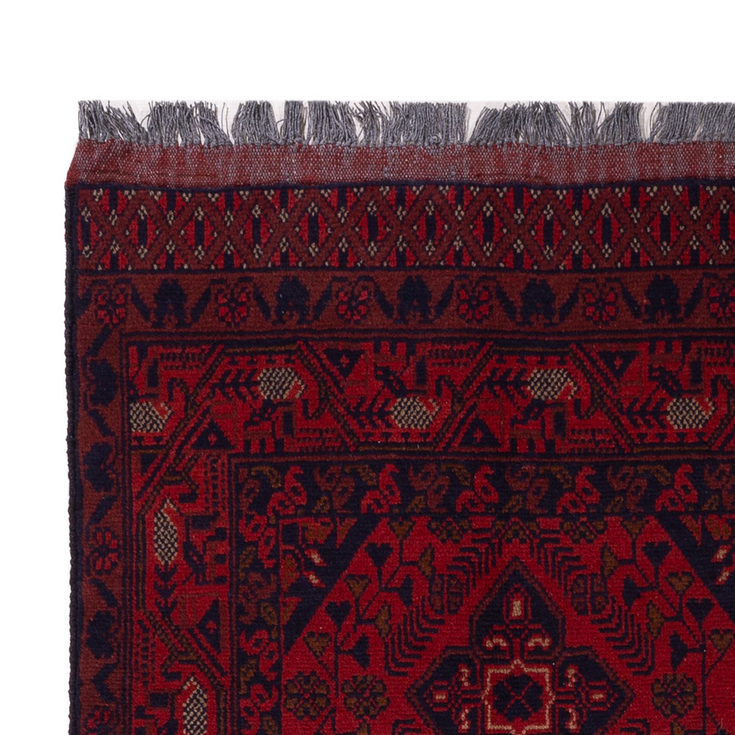 Afghan Rug - Kunduz - 190 x 128 cm - dark red