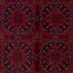 Afghansk matta - Kunduz - 196 x 123 cm - mörkröd