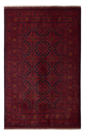 Afghansk matta - Kunduz - 193 x 124 cm - mörkröd