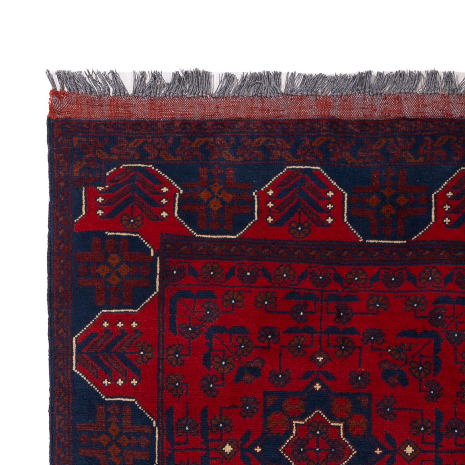 Afghan Rug - Kunduz - 194 x 126 cm - dark red