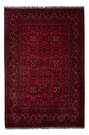 Afghan Rug - Kunduz - 194 x 129 cm - dark red