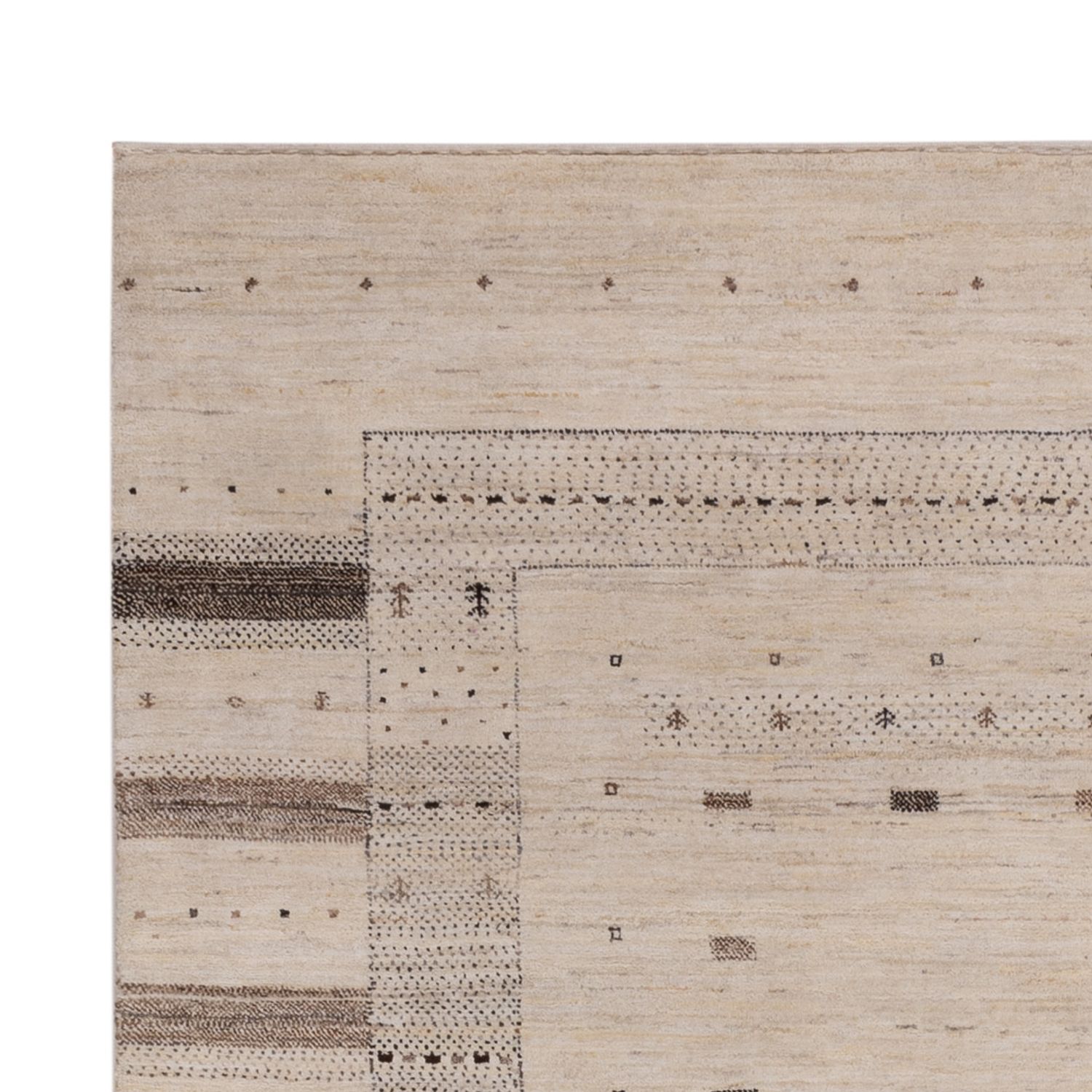 Dywan Gabbeh - Loribaft Indus - 246 x 176 cm - jasny beż