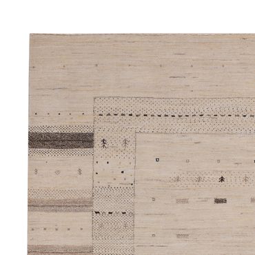Gabbeh Rug - Loribaft Indus - 245 x 174 cm - light beige