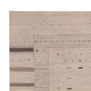 Gabbeh Rug - Loribaft Indus - 245 x 174 cm - light beige