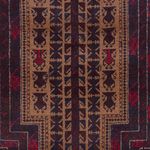 Balutsj-teppe - 155 x 90 cm - flerfarget