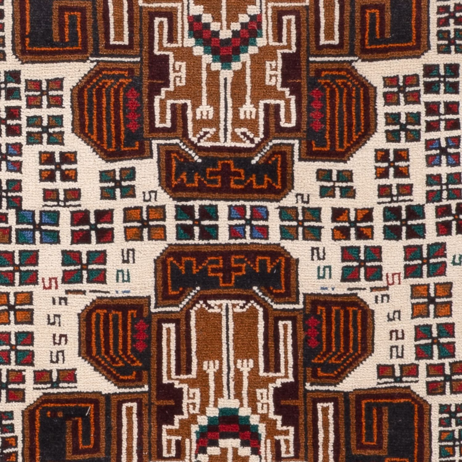 Balúčský koberec - 140 x 90 cm - krémová