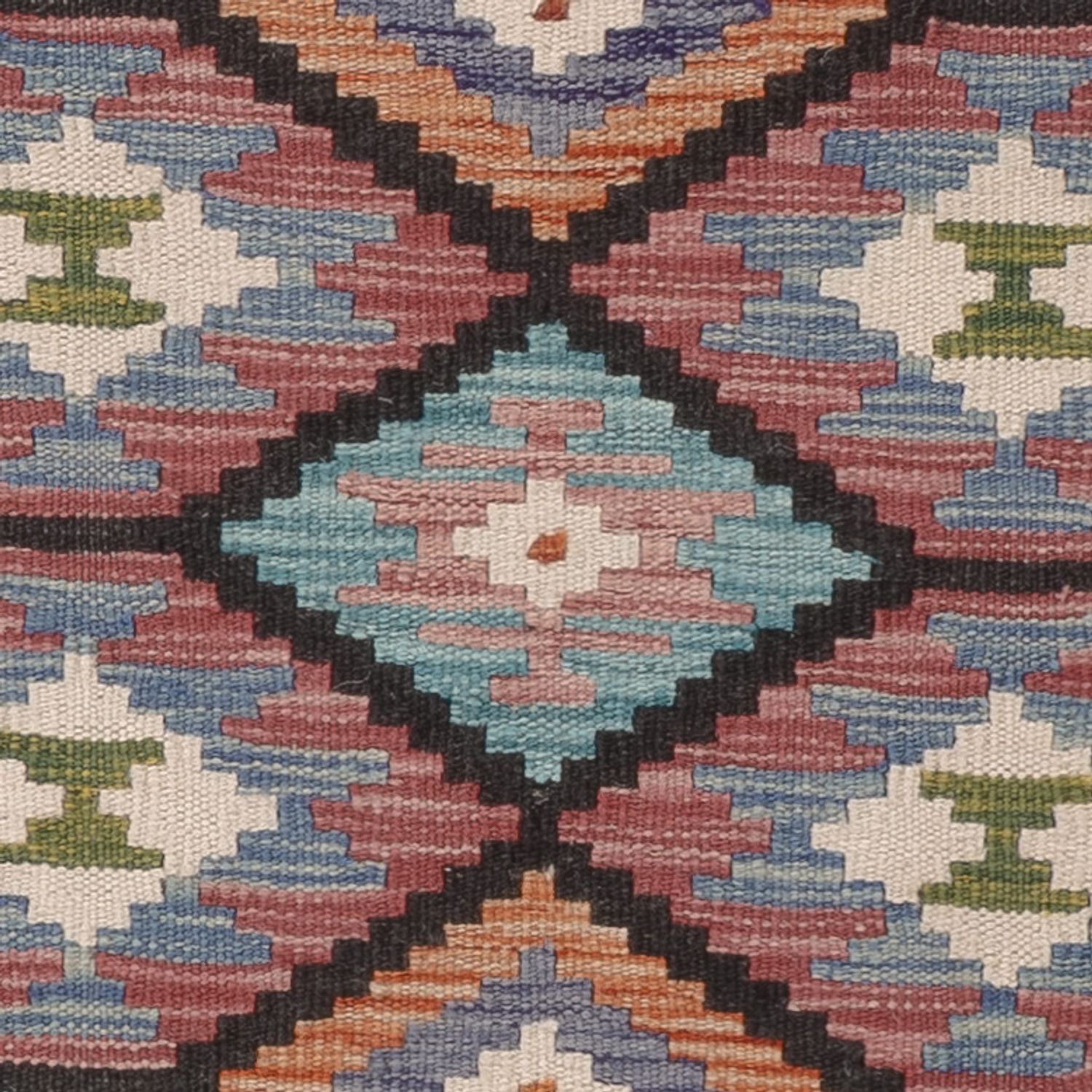 Kelim Rug - Splash square  - 102 x 101 cm - multicolored