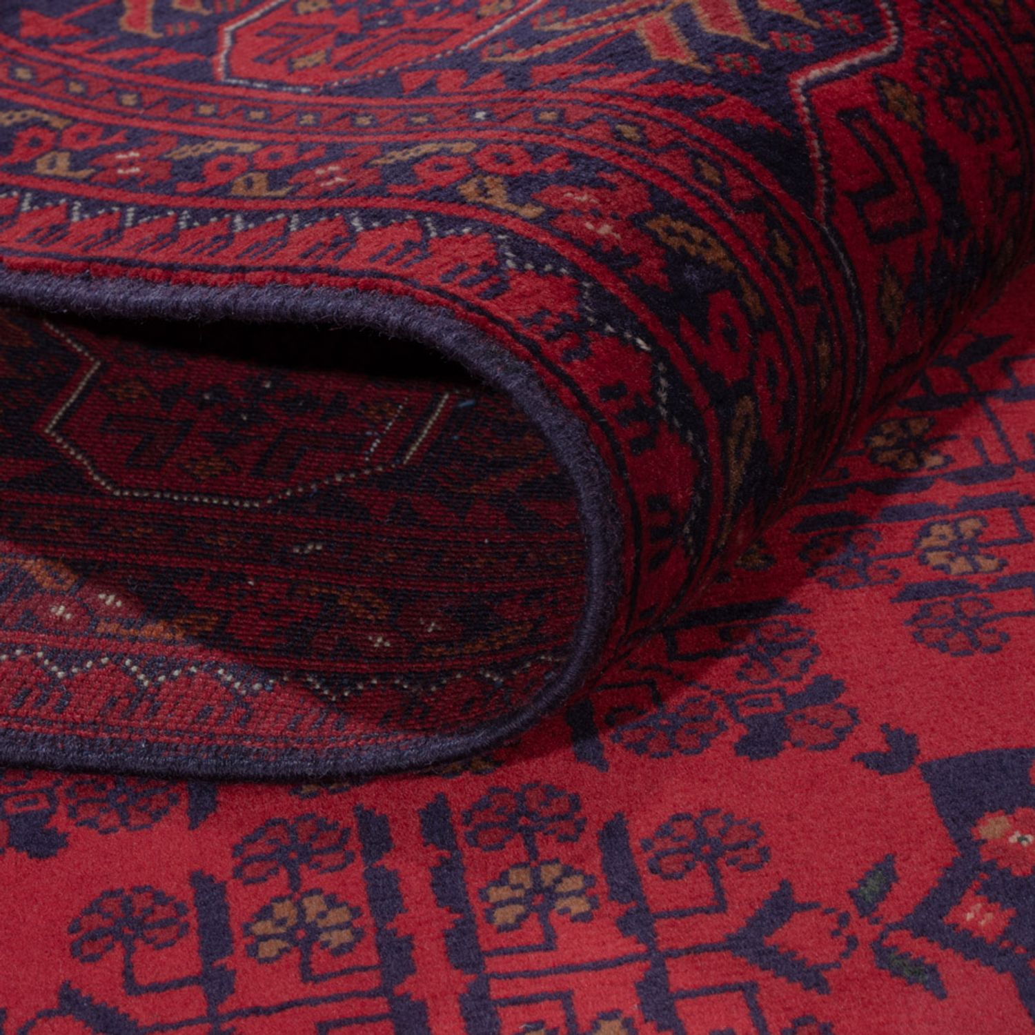 Afghansk matta - Kungliga - 242 x 173 cm - röd