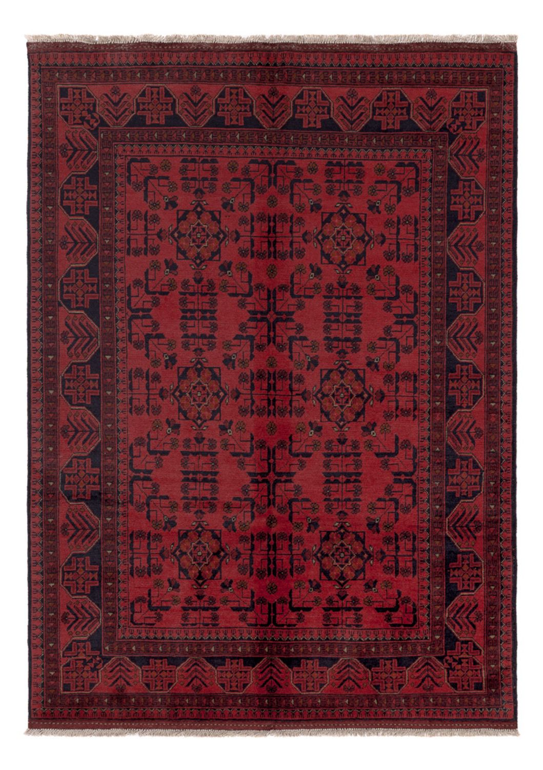 Afghan Rug - Kunduz - 202 x 146 cm - red