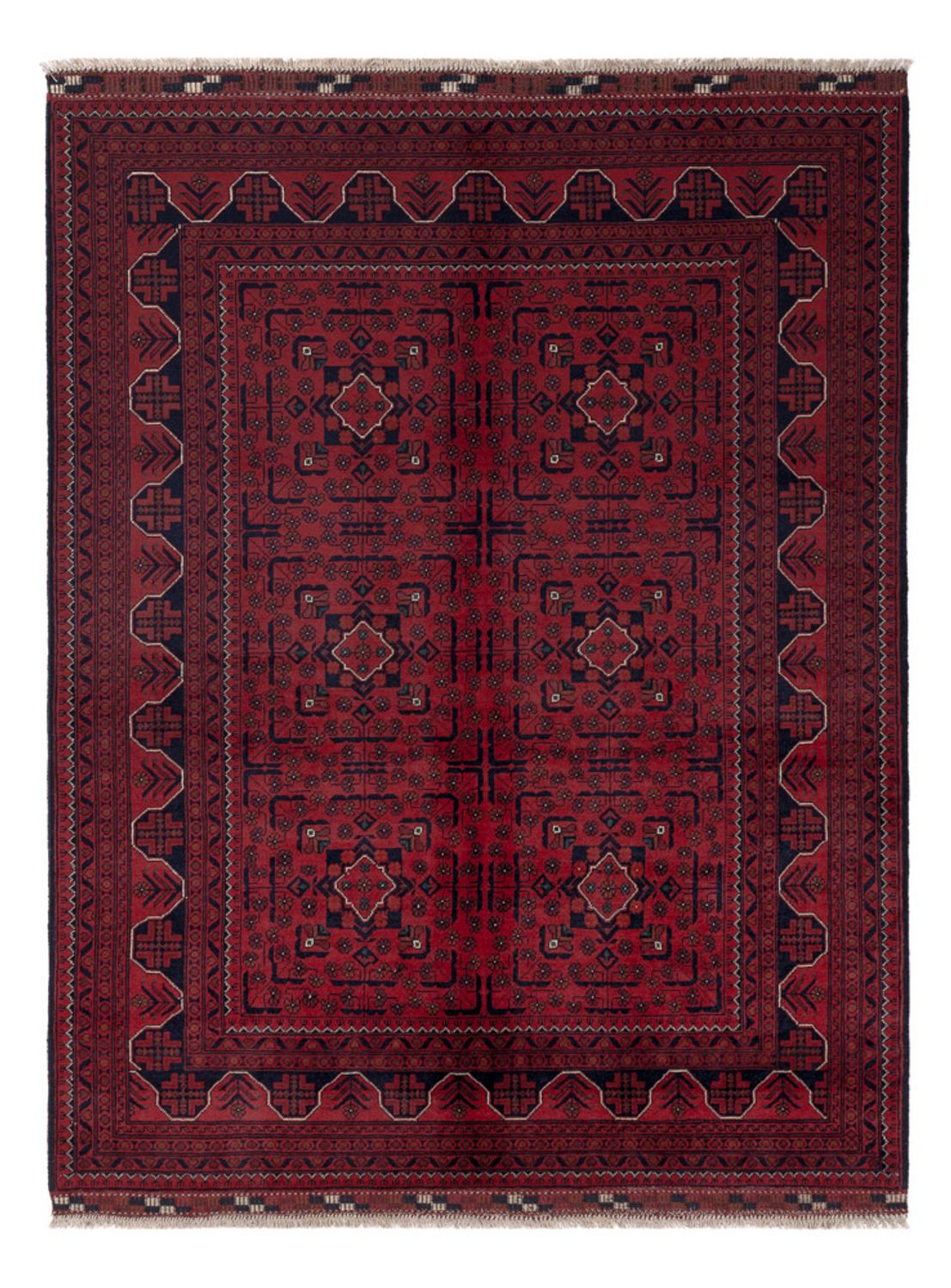 Afghan Rug - Kunduz - Royal - 199 x 150 cm - red