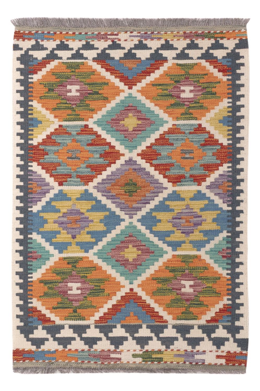 Kelim tapijt - Splash - 115 x 76 cm - veelkleurig