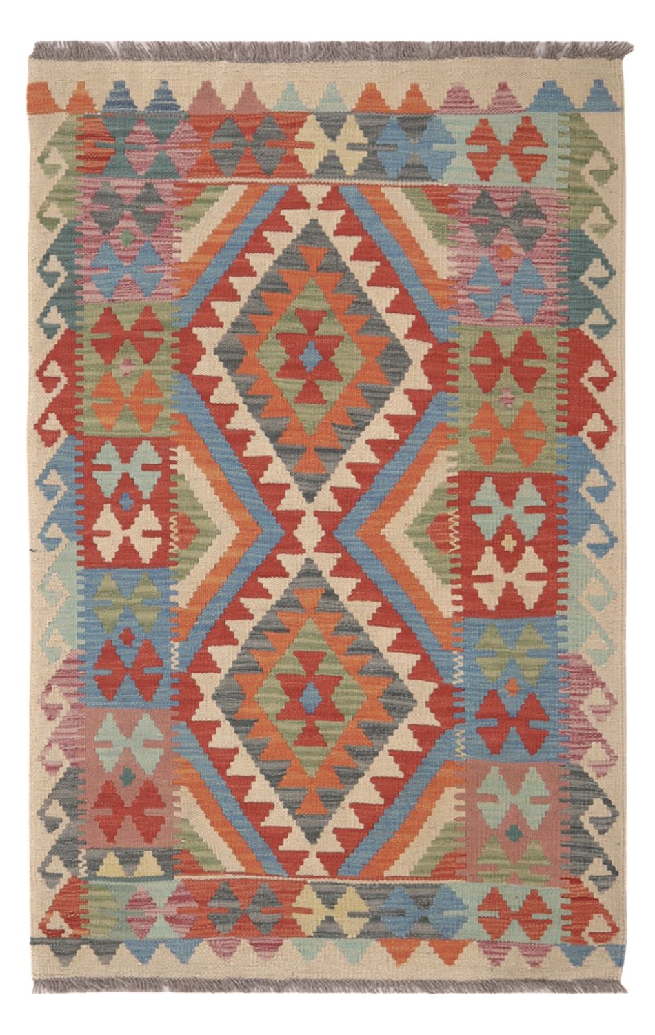 Kelim tapijt - Splash - 132 x 86 cm - veelkleurig